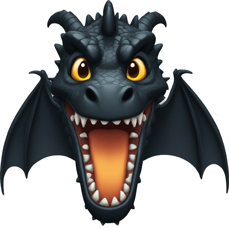 black dangerous dragon emoji