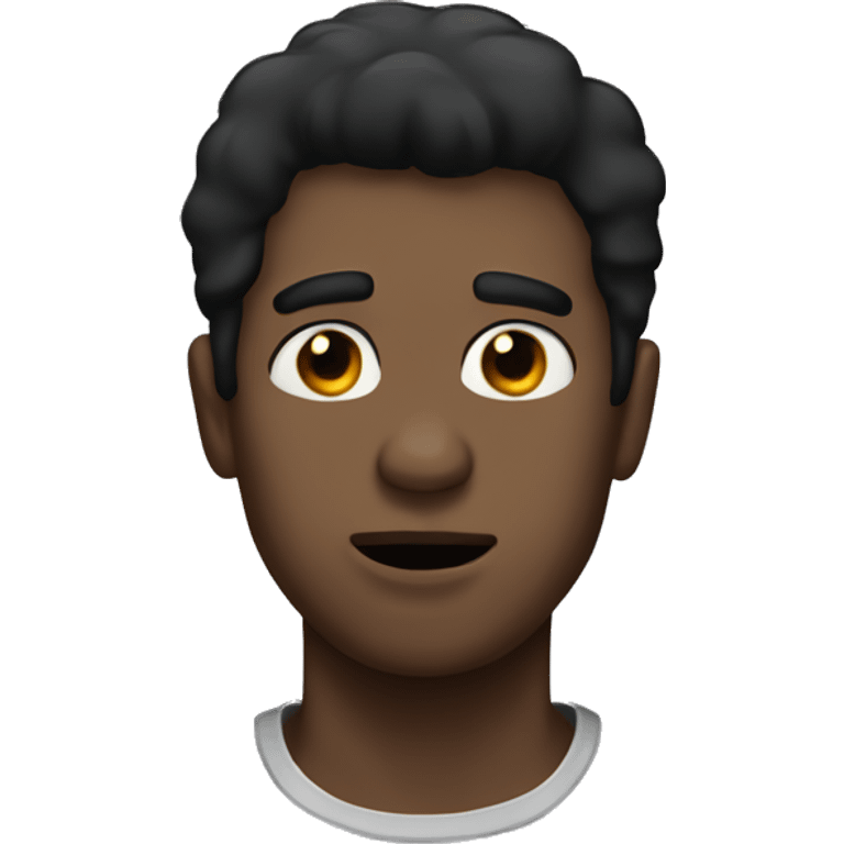 black haired guy with a booger emoji