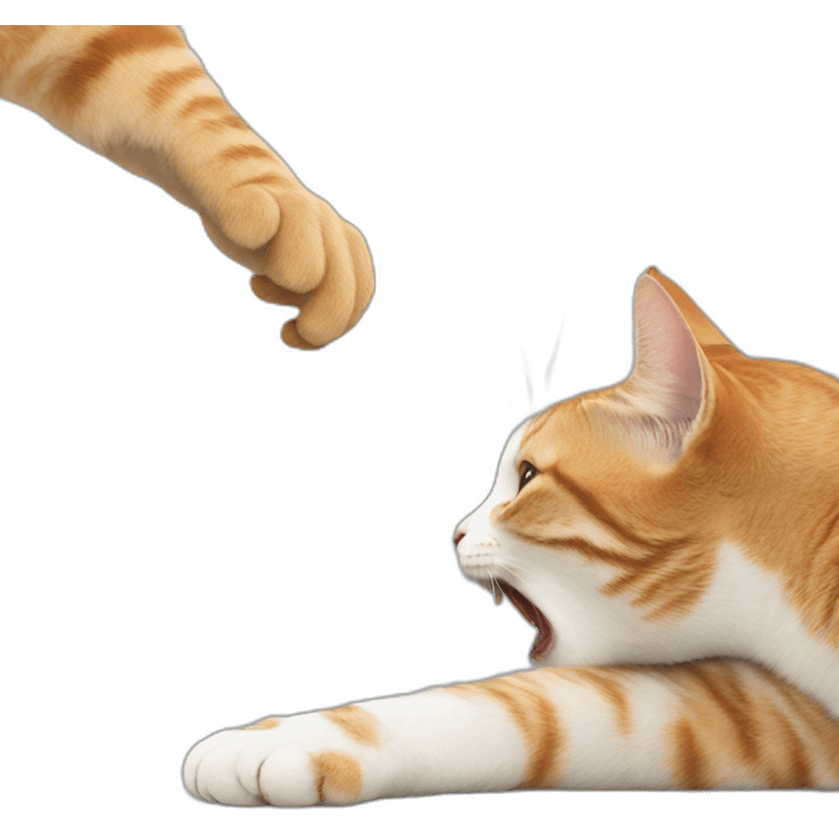 cat tapping other cat on the nose with its paw emoji