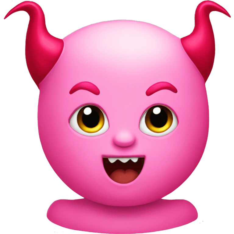 cute pink devil emoji