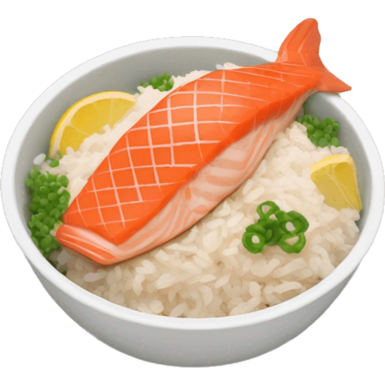 salmon rice bowl emoji