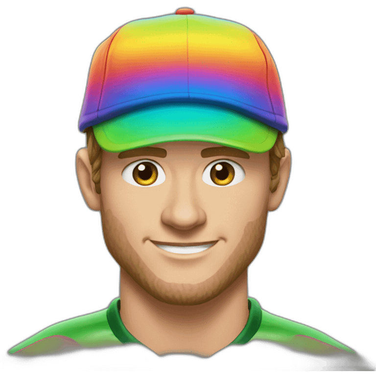 Jonathan Toews as rainbow beach bum emoji