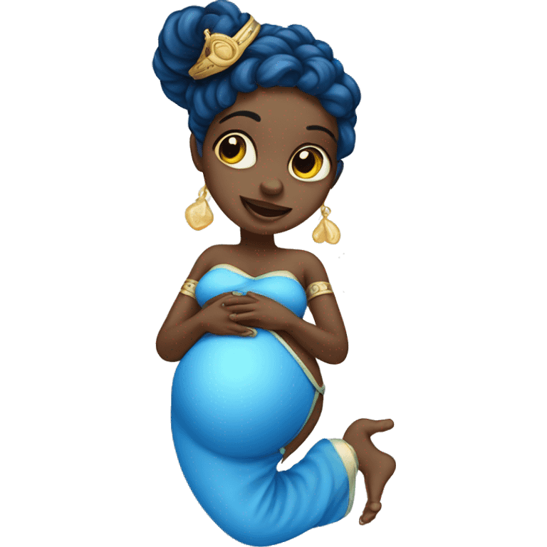 Pregnant blue genie fairry emoji