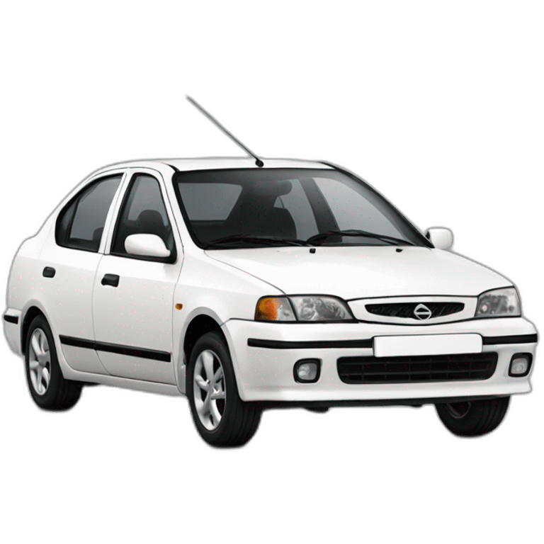 White Nissan almera classic emoji