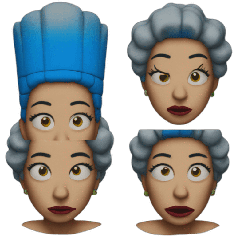 Marge Simpson ugly makeup emoji