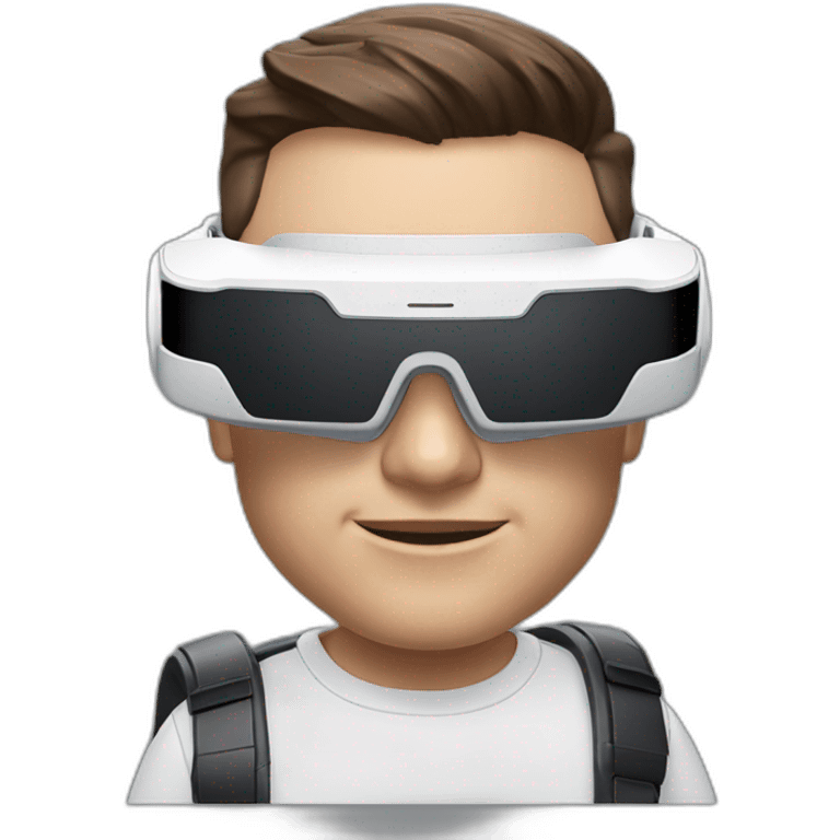 Elon musk with oculus quest 3 white headset emoji