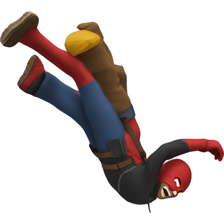 Daredevil falling off of a snowy moumtain emoji