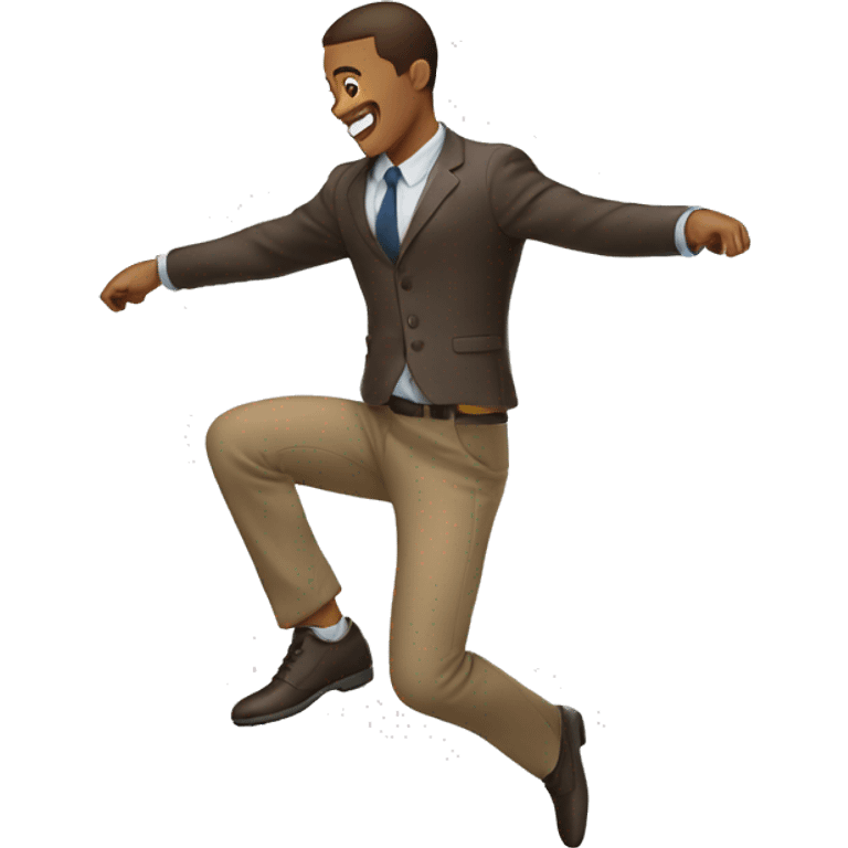 man jumping in the air and clicking his heels together emoji