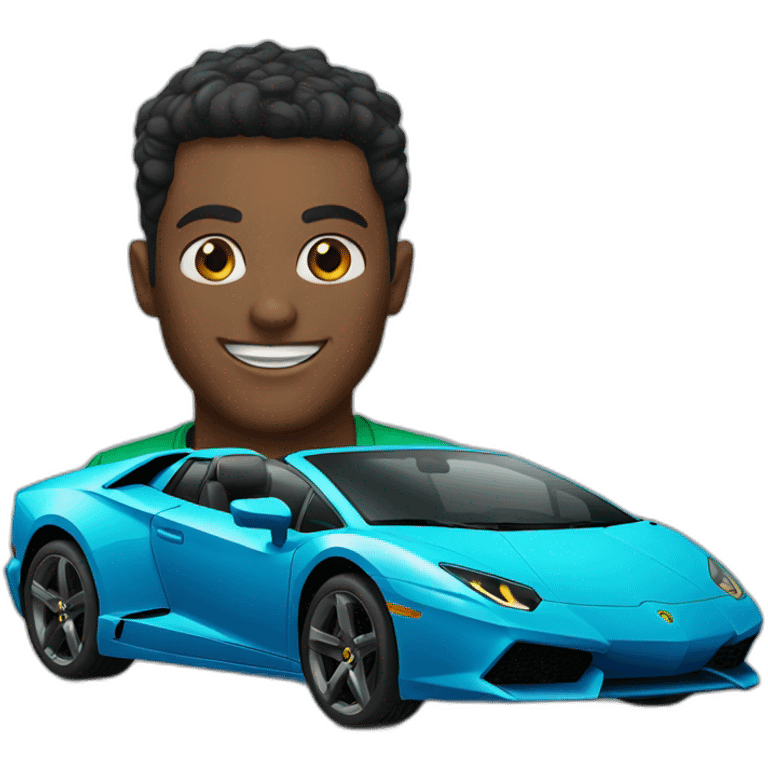 green and blue lambo emoji