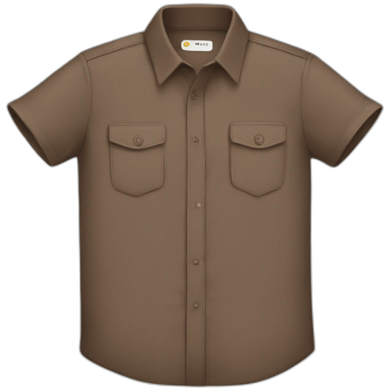 brown short sleeve shirt emoji