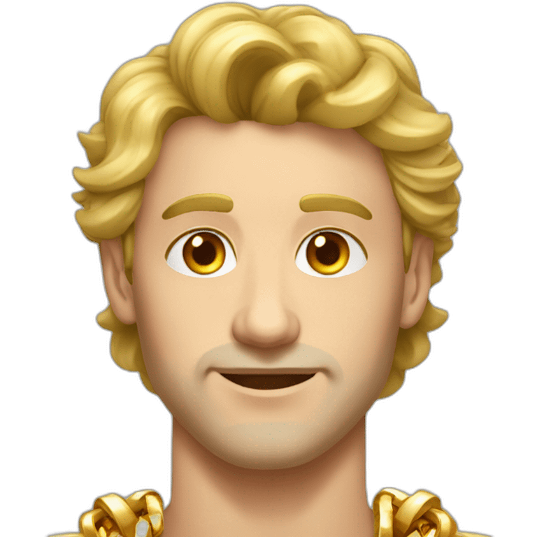 Russian strong man aged 25 wearing gold chain emoji