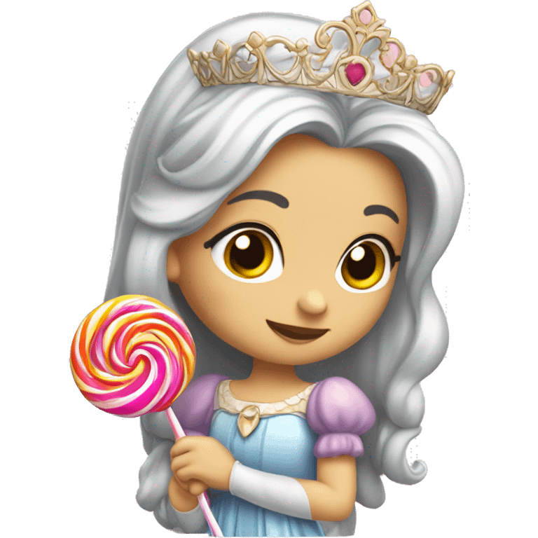 Kleine Prinzessin mit lolipop  emoji