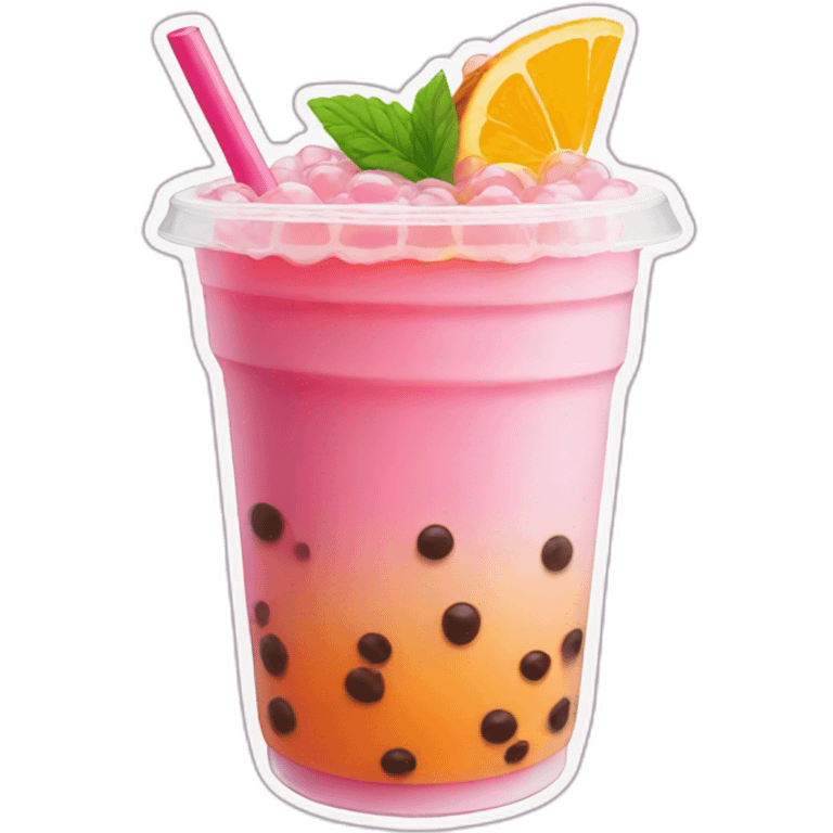 Fruity Bubble tea emoji