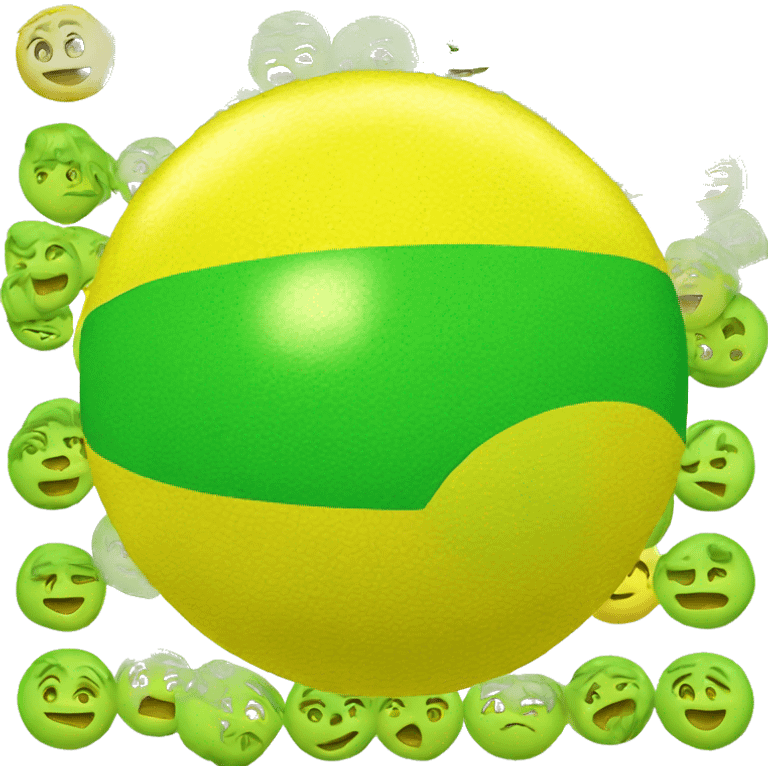 yellow and green ball 'grellow' emoji