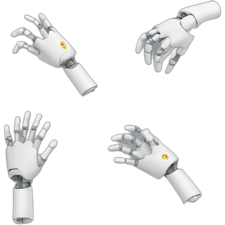 Three bionic arms emoji