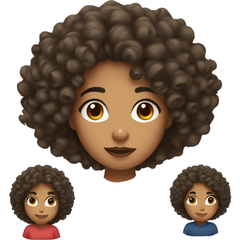 spain woman content creator with curly hair emoji