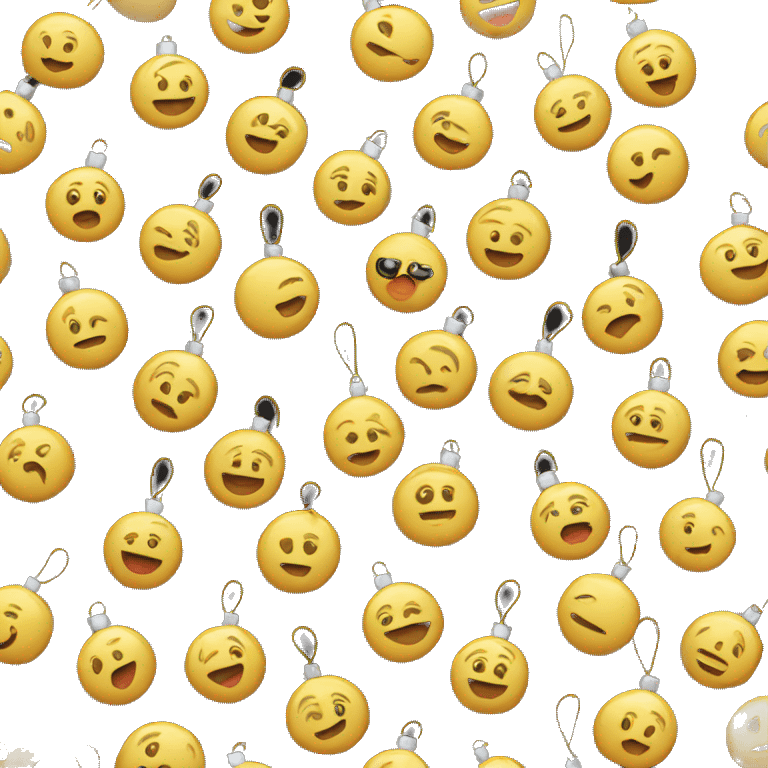 Black Christmas ornaments  emoji