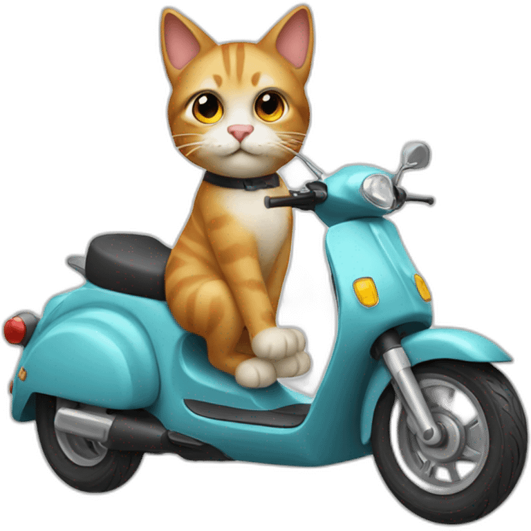 cat on a scooter emoji