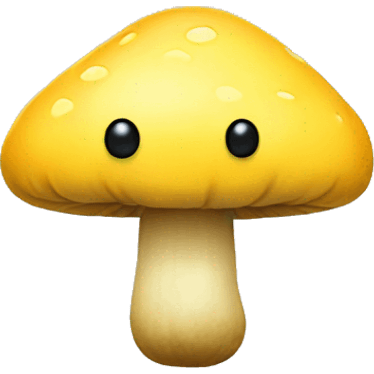 Yellow Mushroom with black eyes emoji