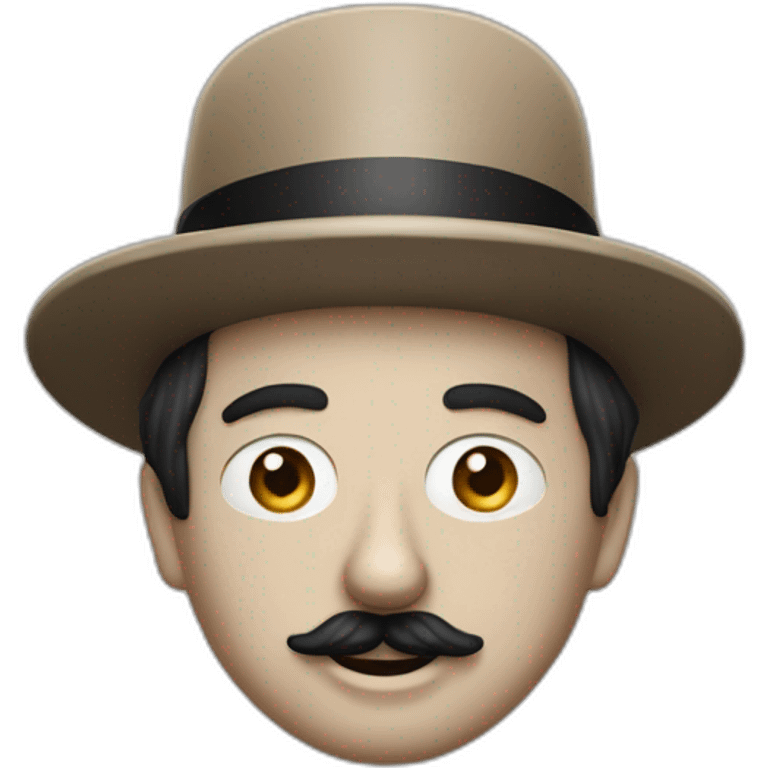 charlie chaplin avec une raie sur le côté sans chapeau emoji