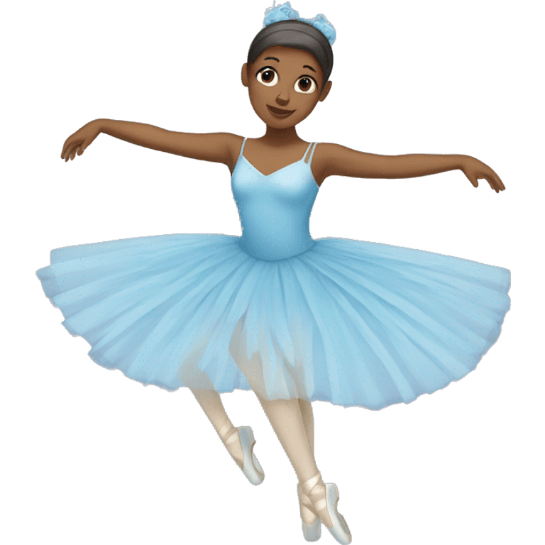 Ballerina wearing blue emoji