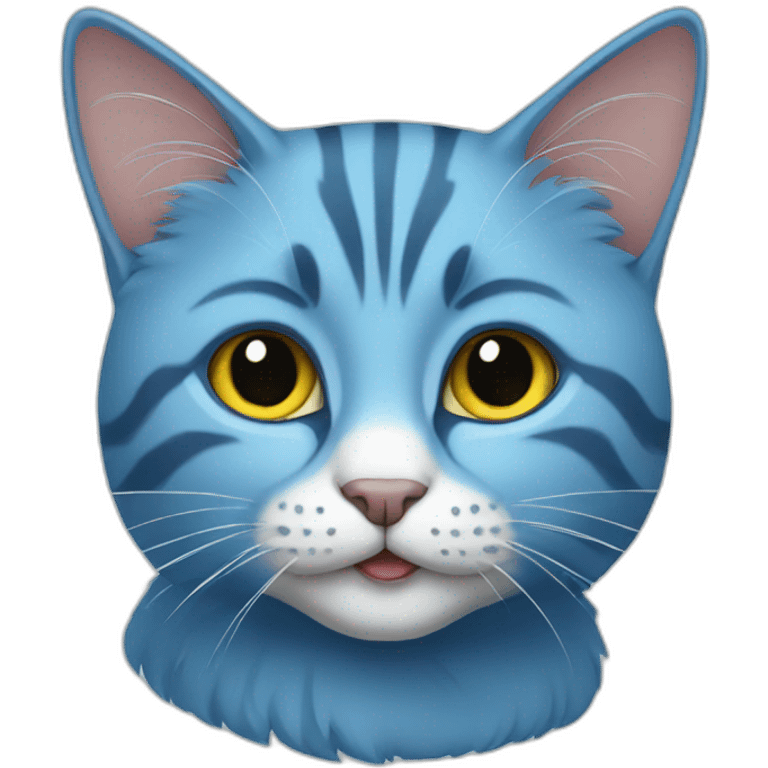 Cat blue emoji