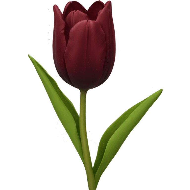 Dark red tulip emoji