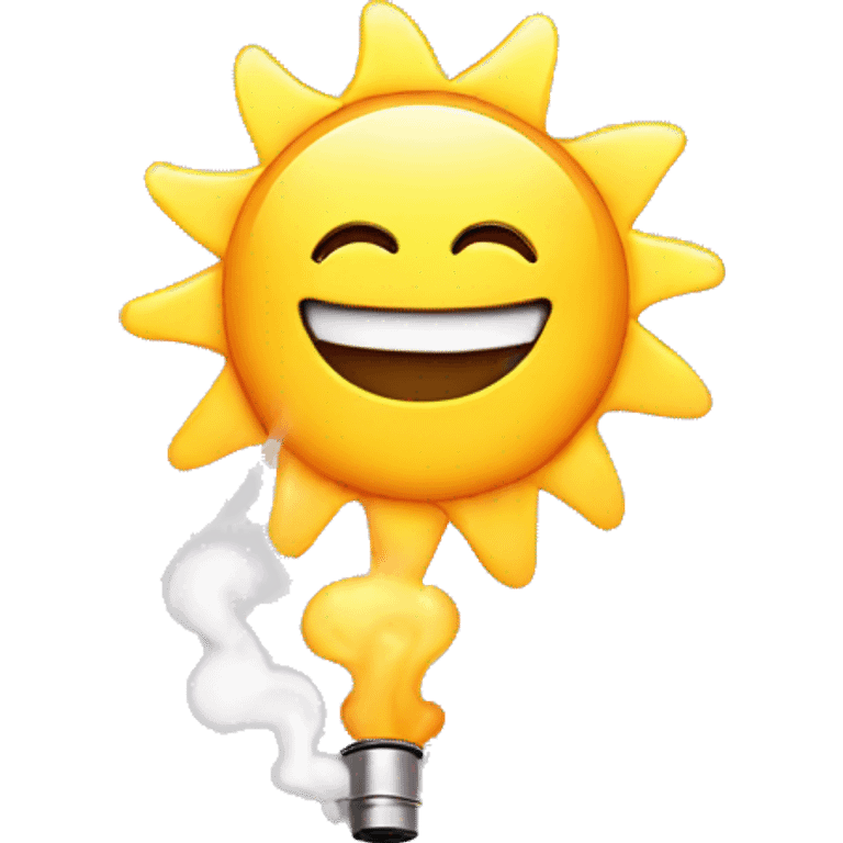 Vape and sunshine emoji