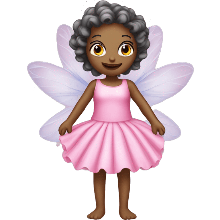 Beautiful fairy with pink dress using shower scurb  emoji