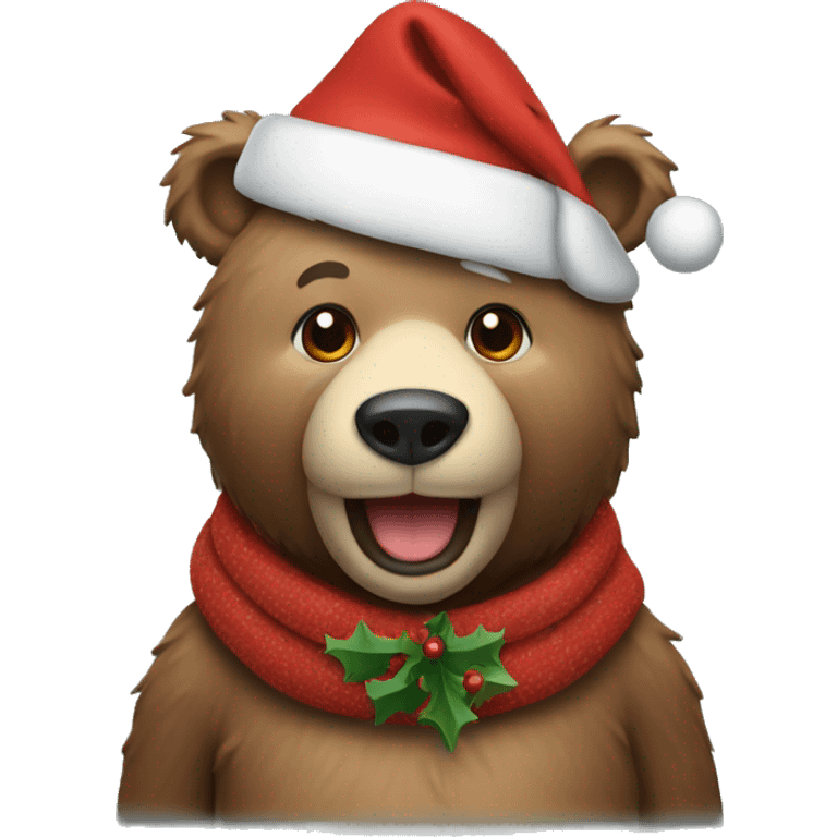 Christmas bear emoji