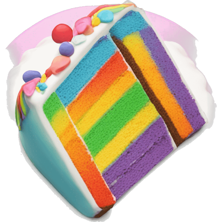 Rainbow cake emoji