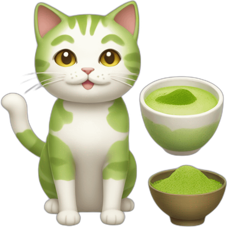 Matcha cat emoji