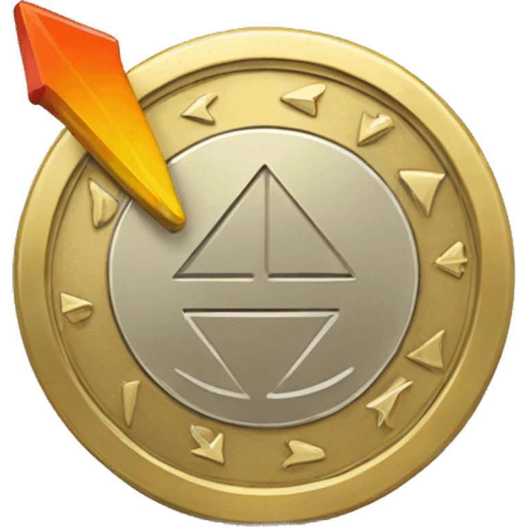 coin with arrow down emoji