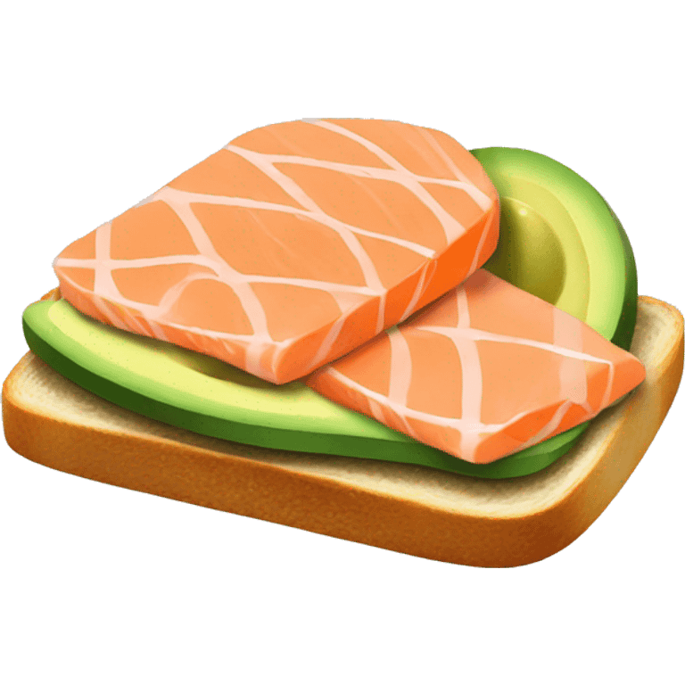 toast with salmon and avocado emoji