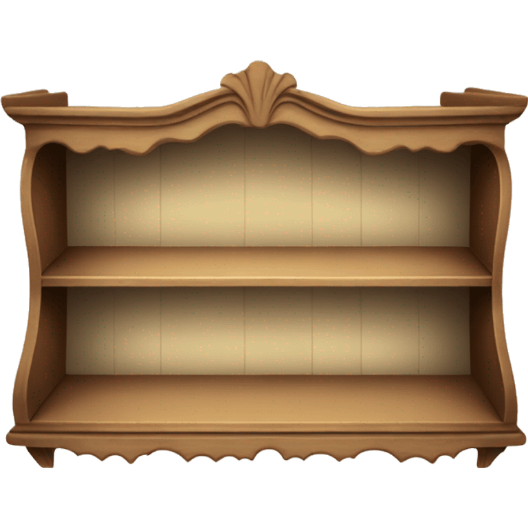 vintage shelf with scalloped edges emoji