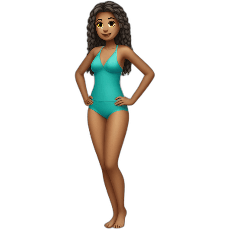 beach girl full body emoji