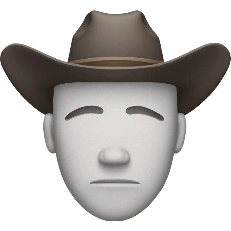 sad cowboy hat face emoji