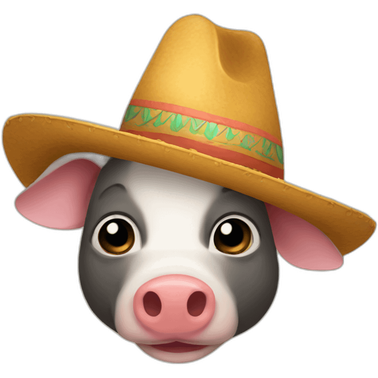 cerdo con sombrero emoji