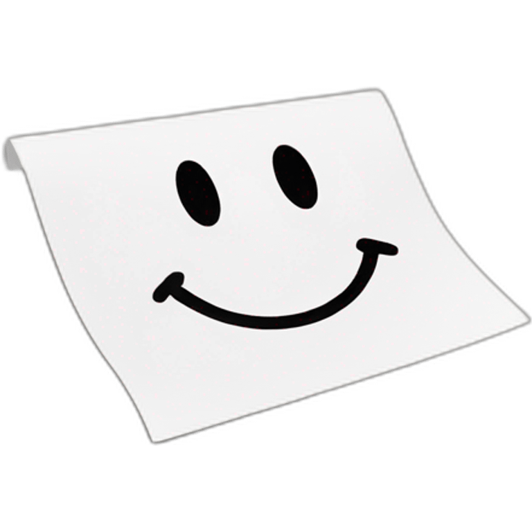 rectangular piece of paper with a smiley on it emoji