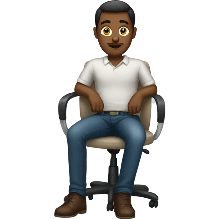 man sitting on chair emoji