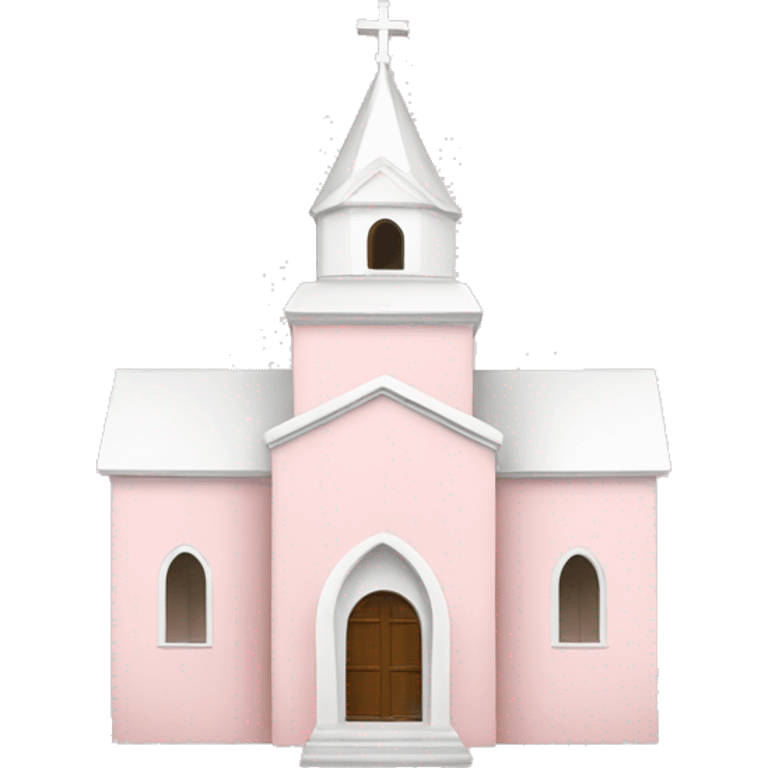 Light pink and white church emoji