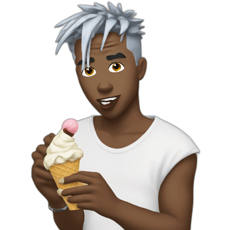 XXXTentacion eating ice cream  emoji