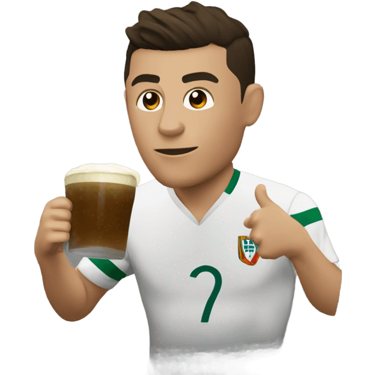 Cristiano Ronaldo tomando mate emoji