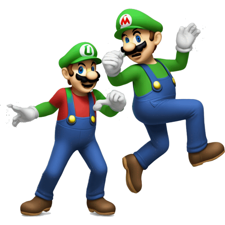 Mario and Luigi dancing emoji