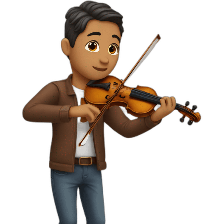 reina pelo largo tocando el violín emoji