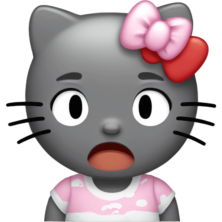 Hello kitty crying emoji