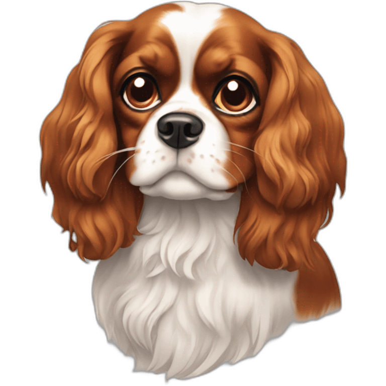 Dog cavalier King Charles spaniel emoji