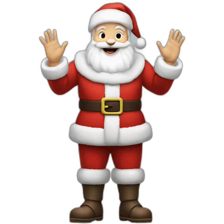 Full height Actively gesturing with hands pale skin Santa Claus emoji