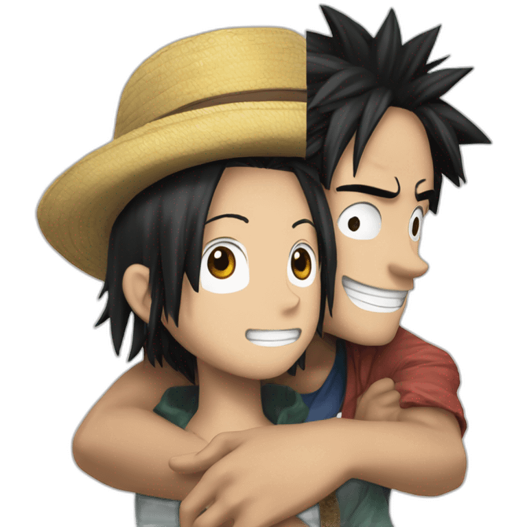 Luffy qui embrasse boa hancock emoji