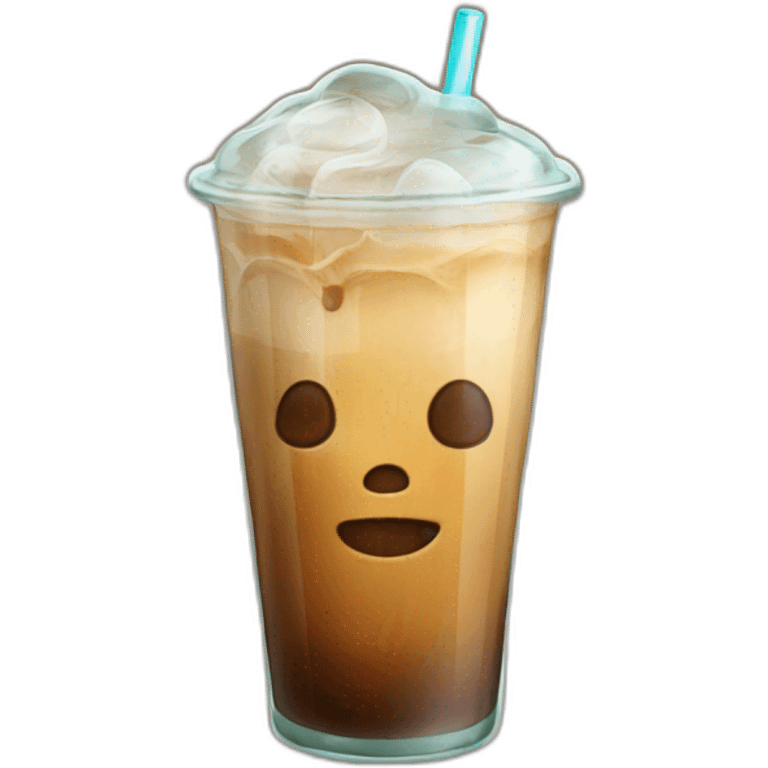 iced coffee in glass emoji